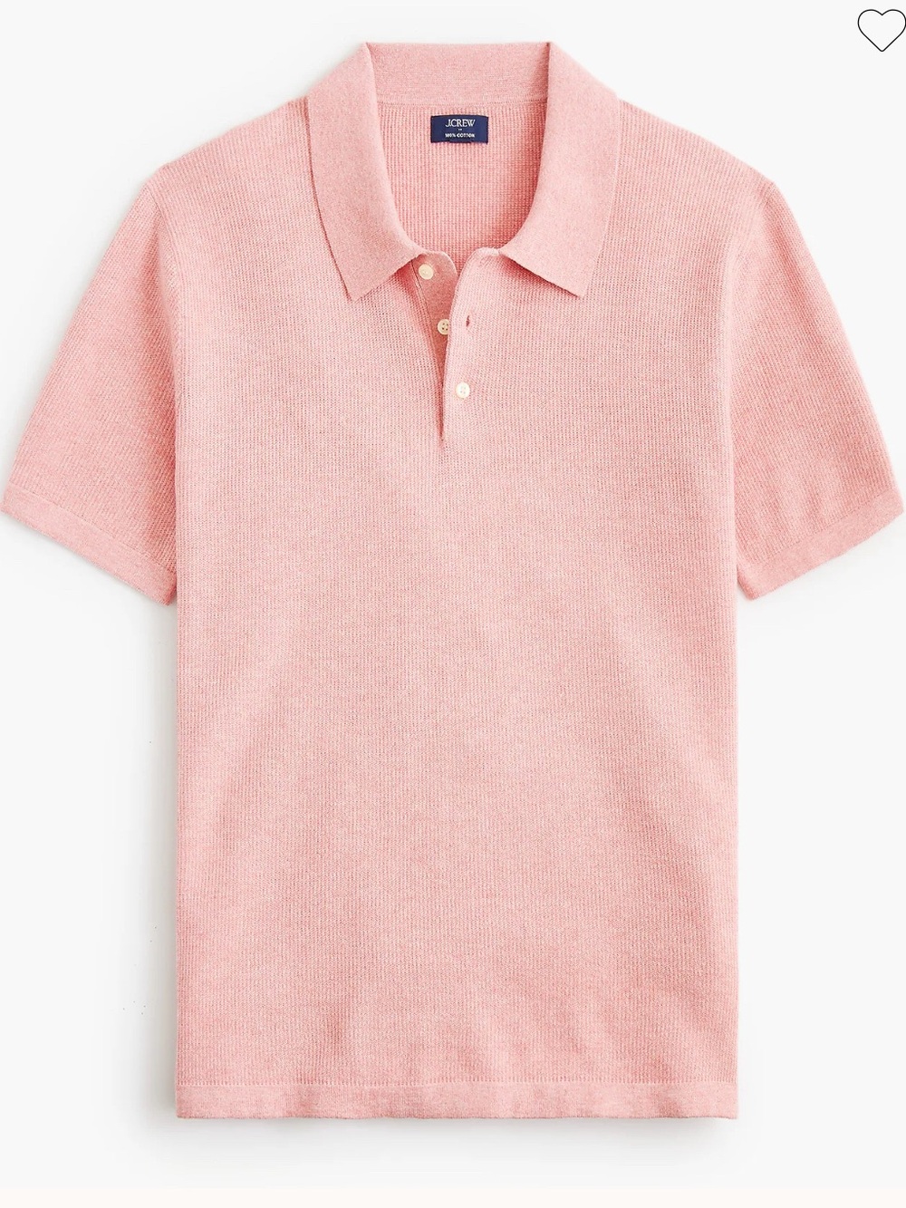Textured cotton sweater-polo